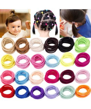 JOYOYO 240 Pcs Baby Hair Bands - 24 Colors Elastic Solid Color Girls Hair Bands - No Damage Rubber Bands for Thin Hair - Ponytail Decoration Fixer - Hair Accessories (Pack of 1) - Buy Online on GoSupps.com