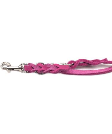 Premium Adjustable Fat Leather Dog Leash for Small & Large Dogs - 5m Double Leash in Pink | Durable & Stylish - Buy Online on GoSupps.com