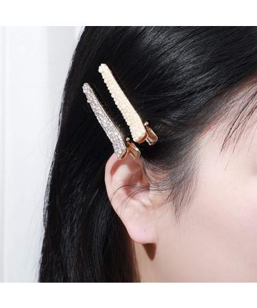 MIAO JIN 12 Pcs Rhinestone Pearls Alligator Hair Clips for Women and Girls - Hair Accessories - Buy Online on GoSupps.com