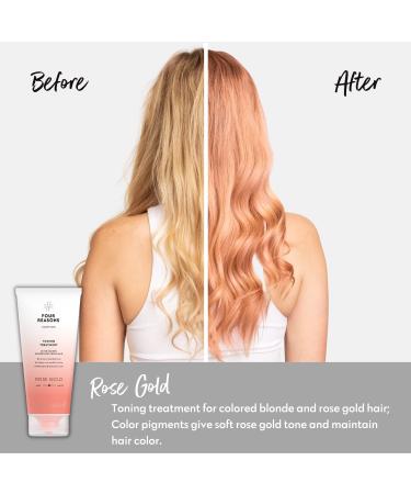 Four Reasons Color Mask - Rose Gold Toning Treatment Conditioner - 27 Colors - Vegan & Cruelty-Free - Semi Permanent Hair Dye - 6.76 fl oz - Buy Online on GoSupps.com