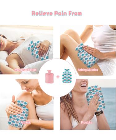 Yungden Hot Water Bottle with Waist Cover - Cute Animal Wrap Around Warm Water Bottle Belt for Pain Relief - Pink-Little Bear - Buy Online on GoSupps.com