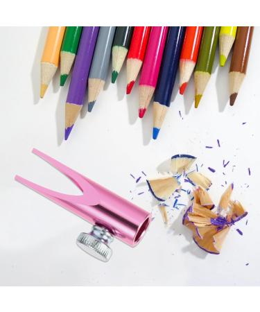 Housoutil Crayon Sharpener Eyebrow Sharpening Tool Aluminum Alloy Metal Student Eye Pencil Sharpener Pink 4.5x2cm - Buy Online on GoSupps.com