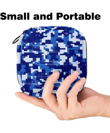 Women s Bands Storage Bag | Menstrual Cup Pocket | Travel Makeup Organizer | Large Capacity Camo Blue Military Color - Buy Online on GoSupps.com