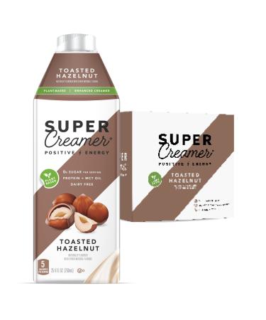 Super Coffee Keto Plant Based Coffee Creamer | 0g Added Sugar, 1g Pea Protein, 5 Calories Toasted Hazelnut 25.4 Fl Oz, 3 Pack Toasted Hazelnut (Plant Protein) 25.4 Fl Oz (Pack of 3)