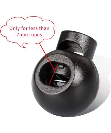 DYZD Single Hole Cord Lock Plastic Spring Toggle Stopper for Drawstrings, Paracord - Black (10 PCS) - Buy Online on GoSupps.com