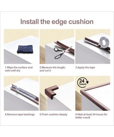Baby Proof Edges & Corners Protector - Child Proofing Corner Edge Safety Gurards 18ft Edge + 8 Corners Kids Furniture Foam Cushion Bumpers Guard for Fireplace Table Cabinet ( Coffee Brown) Coffee Brown 9 Piece Set - Buy Online on GoSupps.com