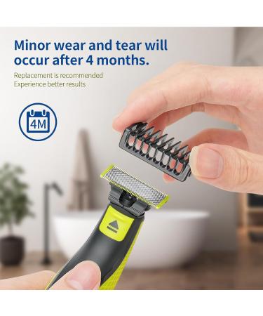 YINKE Double-Sided Attachments for Philips One Blade & OneBlade Pro - 4 Combs of 1, 2, 3, and 5 mm - Maintain Your Stubble Length - 4Pcs - Buy Online on GoSupps.com