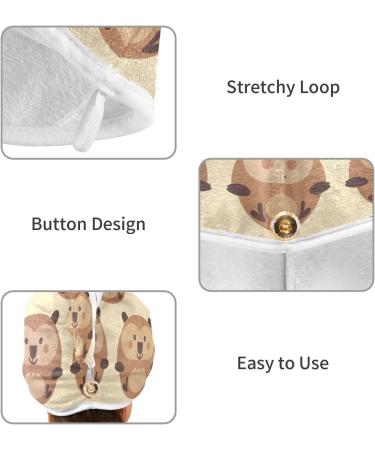 Happy Groundhog Day Hair Towel 2 Pack - Super Absorbent Quick Dry Hair Turbans for Women & Girls - Buy Online on GoSupps.com