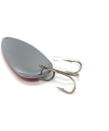 Klima Red & White Spoon with Treble Metal Hooks | Casting Fishing Lure for Northern Pike, Walleye, Bass | Best Canadian Lure for Lakes | 3-Pack - Buy Online on GoSupps.com