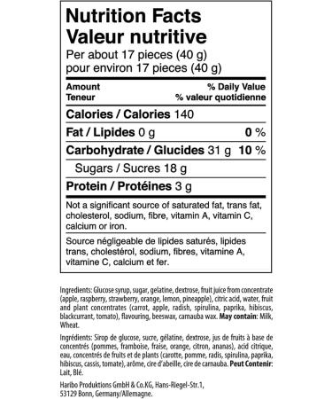 Haribo Goldbears Gummy Candy 6 Fruity Flavours No Artificial Colours - Pack of 18 Mini Bags (60g) - Buy Online on GoSupps.com