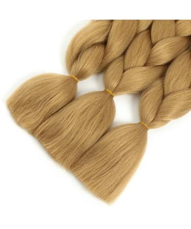 Wowcfyyds 3 Packs Kanecalon Jumbo Braids Ombre Hair Extensions - 24 Synthetic Box Braid - Strawberry Blonde - Buy Online on GoSupps.com