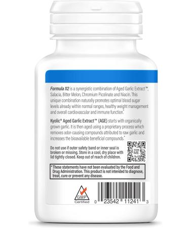 Kyolic Aged Garlic Extract Formula 112 Blood Sugar Balance* 100 Capsules Formula 112 Capsules 100 Count (Pack of 1) - Buy Online on GoSupps.com