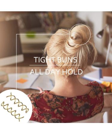 Frcolor 20 Spiral Hair Pins & Twist Hair Clips - Black & Gold | Perfect for International Shipping - Buy Online on GoSupps.com