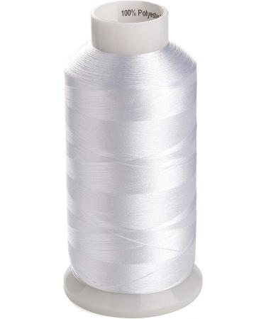 Simthread 2 Huge Spools White Bobbin Fill Thread 60WT - 5500 Yards for Embroidery & Sewing Machines - Buy Online on GoSupps.com