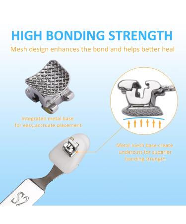 Anhuadental Orthodontic Self-Ligating Metal Bracket 0.022 Roth 345 with Hooks - 20 Brackets/Pack - Buy Online on GoSupps.com