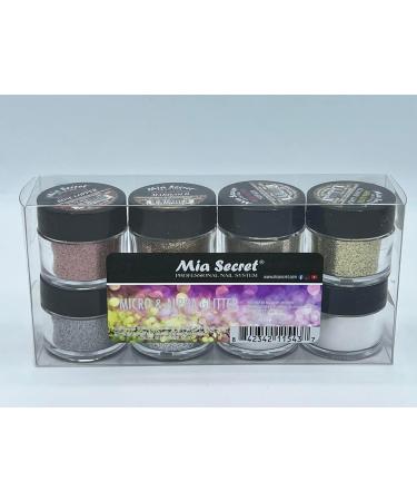 Shop MIA SECRET Micro & Alpha Glitter Collection 8 Jars of 1/4 oz | International Shipping Available - Buy Online on GoSupps.com