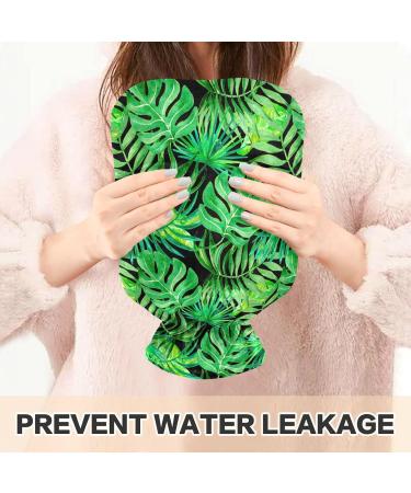NAANLE Tropical Leaves Hot Water Bottle | 2L Transparent Cover for Pain Relief Menstrual Cramps Heat & Cold Therapy - Buy Online on GoSupps.com