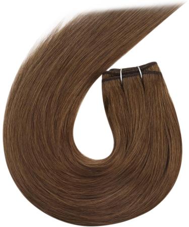 Moresoo Weft Hair Extensions Real Human Hair Brown Sew in Hair Extensions Chestnut Brown Human Hair Weft 22 Inch 100g/Pack #8 22 Inch(Pack of 1) WEFT #8 - Buy Online on GoSupps.com
