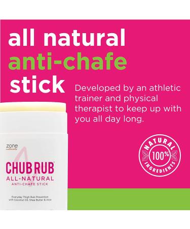 Zone Naturals Chub Rub Anti Chafing Stick, All Natural, 1.5 Ounce - Buy Online on GoSupps.com
