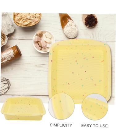 MAGICLULU 2 Pcs Cake Mold Cake Baking Rubber Baking Broiler Pan for Oven Silicone Gummy Molds Cake Pan Silicone Bakeware Quick Fondant Molds Cupcake Square Cake Toast Silica Gel Liner 26.5x24.5cmx2pcs Yellowx2pcs - Buy Online on GoSupps.com