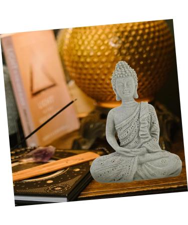 LIFKICH Imitation Stone Buddha Statue Buddhism Statue Buddha Ornaments Miniature Buddha Sitting Buddha Statue Buddha Zen Statue Office Decor Home Decor for Buddhist China Aquarium Resin Picture 2 12.00X8.30X6.00CM - Buy Online on GoSupps.com