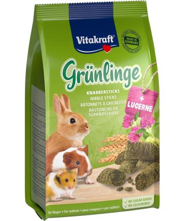 Buy Vitakraft Nibble Sticks Greenlings for Rodents - No Added Sugar Grain & Alfalfa | 7x50g - International Shipping Available - Buy Online on GoSupps.com