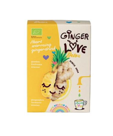 SkinnyLove Gingerlove Gingerlove Detox Premium Ginger Tea with Pineapple Organic and Belgian