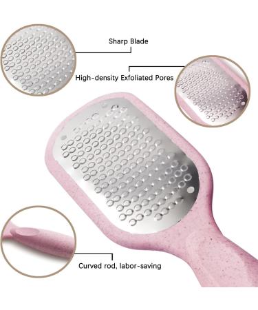 Foot File Stainless Steel Foot Files for Hard Skin Reusable Dead Skin Remover Foot Scraper Hard Skin Remover Foot File Foot Pedicure Tool for Dead Skin Hard Skin and Pedicure (Pink) - Buy Online on GoSupps.com