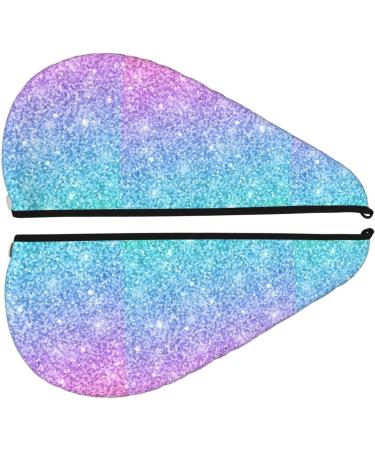 Hair Towel Wrap - Quick Drying Turban with Button | Multicolor Glitter Hair Drying Towel for Fast Absorption - Buy Online on GoSupps.com