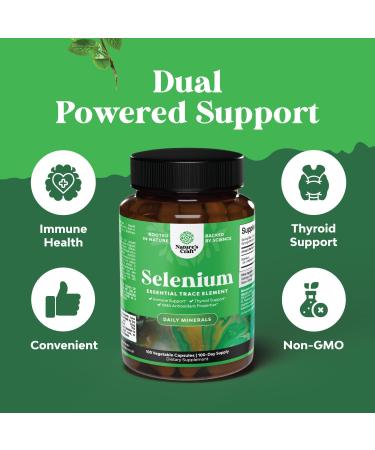 Bundle of Extra Strength Saw Palmetto for Women and Pure Selenium Thyroid Support Supplement - DHT Blocker Thickening Hair Vitamins for Hair Loss - Antioxidant Supplement and Natural Immune Booster - Buy Online on GoSupps.com