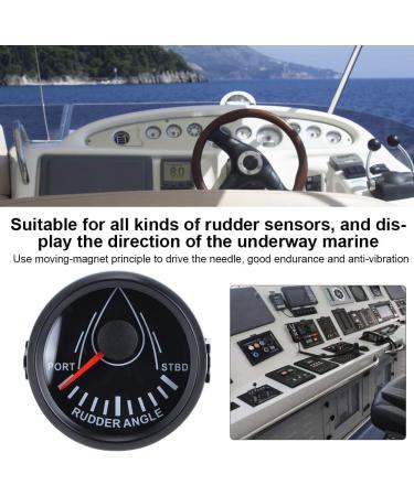 Universal Rowing Angle Display for Boats | Dioch 52mm Sensor 0-190 Ohm 9-32V with Background Lighting (Black Frame) - Buy Online on GoSupps.com