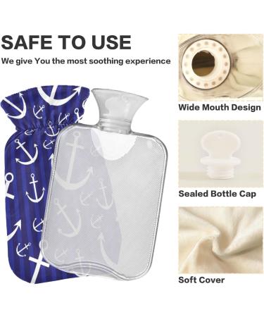 Shop Naanle Sea Ocean Anchor Hot Water Bottle - 1L Transparent Warming Bag for Bed & Pain Relief | International Shipping - Buy Online on GoSupps.com
