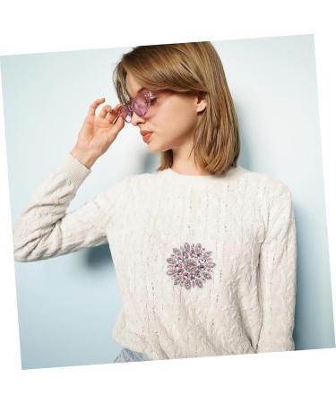 Abaodam Hot Glue Bottom Cloth Sticker Silver Jacket Outfit Heart Patch Clothing Patch Crystal Code Chain Pink 1X10.8X10.8CM - Buy Online on GoSupps.com