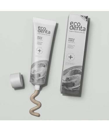 ECODENTA Triple Effect Toothpaste 100ml - Fluoride-Free with White Clay Propolis & Teavigo - Natural Oral Care for Healthy Teeth - Buy Online on GoSupps.com