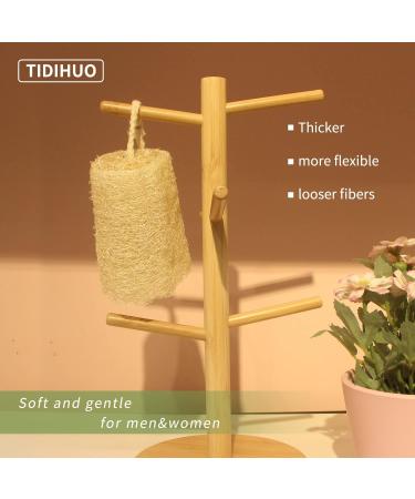 6-Pack Natural Loofah Sponge for Gentle Exfoliation and Shower Luffa Scrubber - Unveil Your Skin's Beauty - Buy Online on GoSupps.com