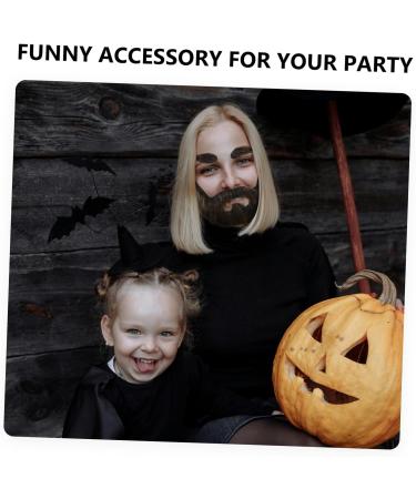 Healvian 1 Set Beard Dress up Halloween False Beards Mustache Sticker Realistic Mustache Beard Fake Plush - Buy Online on GoSupps.com