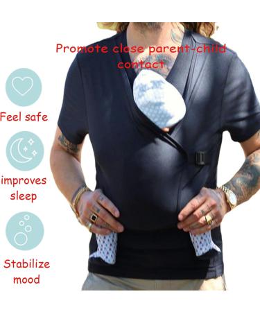 HEGZA Men's Kangaroo Dad T-Shirt | 2-in-1 Skin to Skin Baby Carrier Tank Top XL - Best for Dads & Babies - Buy Online on GoSupps.com