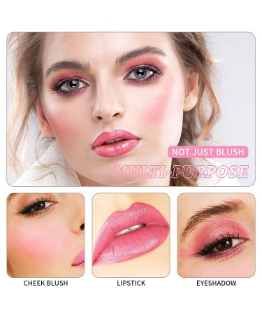 PASNOWFU 2 Colors Liquid Blush: Long-Lasting 3-In-1 Cream Blush for Cheeks & Lips - Foggy Pink+Peach - Buy Online on GoSupps.com