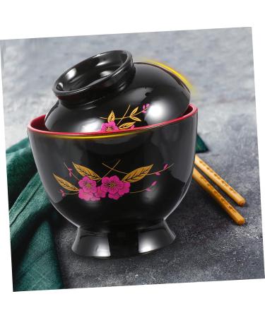 1 pc Home Food Rice Salad Ceramic Practical Household Restaurant Plastic Ramen Thread 9.6X9.4CM Black - Buy Online on GoSupps.com