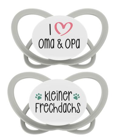 Nip Schnuller My Butterfly Green Special Edition: from sustainable raw materials light and airy quiet silent-friendly & jaw-friendly silicone size 2 (5-18 months) with a saying Special Edition size 2 (5-18 months) Grandma & Grand