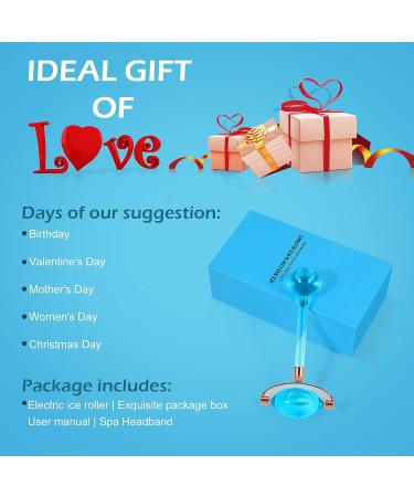 Cryo Ice Roller for Face & Eyes with Cooling Globes - Facial Massager for Puffiness & Migraine Relief - Skin Care Tool for Women and Men - Blue - Buy Online on GoSupps.com