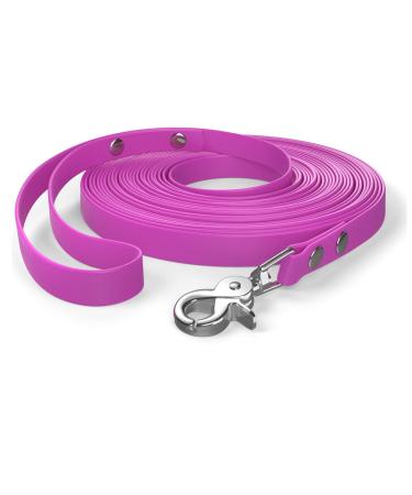 10m towline dog leash hand loop magenta very stable dirt and water repellent 10m for strong dogs magenta