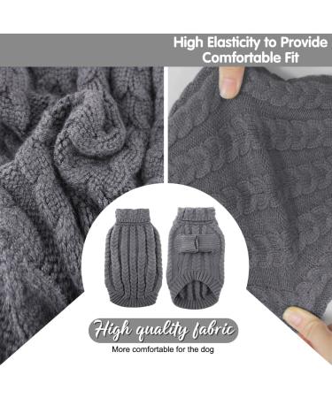 EMUST Large Dog Turtleneck Sweater - Elastic Sleeves, Soft for Fall & Winter - XL Grey - Buy Online on GoSupps.com