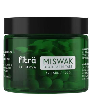 Fitra Toothpaste Tablets - Fluoride Free Miswak/Siwak Toothpaste Tablets - for Daily Use or Travel