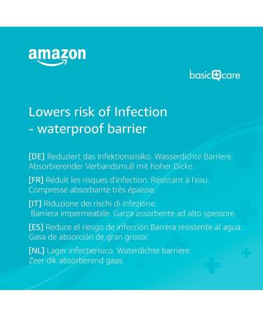 Amazon Basic Care Waterproof Pavement - Transparent Second Skin 60 Pieces (12 Packs of 5) | High Protection Water Resistant 7.5 x 5 cm - Buy Online on GoSupps.com