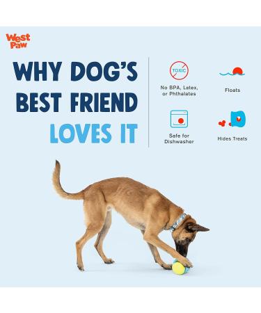 Zogoflex West Paw Toppl Toy - 8cm Aqua Blue - Durable Non-Toxic Perfect for Small Dogs - International Shipping Available - Buy Online on GoSupps.com