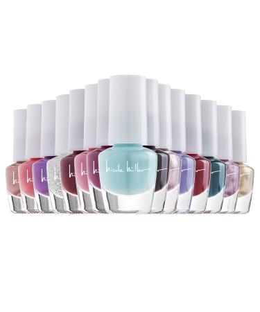 Nicole Miller Mini Nail Polish Set - 15 Glossy and Trendy Colors Trendy Collection