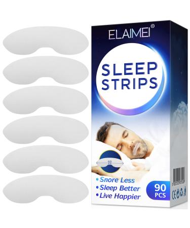 Mouth Tape for Sleeping 90 Pcs Sleep Strips Sleep Tape for Your Mouth for Nighttime Sleeping Mouth Breathing Loud Snoring Relief Nose Breathing Snoring & Improvement Sleeping Quality (Lips-shape-90pc)
