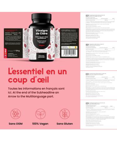 G lules de Vinaigre de Cidre Hautement Dos es - 200 G lules - 1000 mg par Dose Quotidienne - Vegan & Produites en Allemagne - Vinaigre de Cidre Gelules - Apple Cider Vinegar Capsules Sans saveur - Buy Online on GoSupps.com