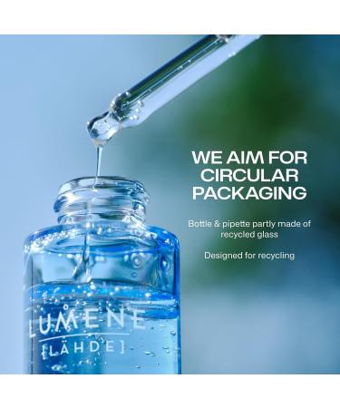 LUMENE Nordic Hydra Aqua Serum | Intense Hydration for Lasting Dewy Skin | With Arctic Spring Water Hyaluronic Acid & Nordic Red Algae | Lightweight & Hydrating | Vegan | 30 ml 0.3 Fl Oz (Pack of 1) - Buy Online on GoSupps.com